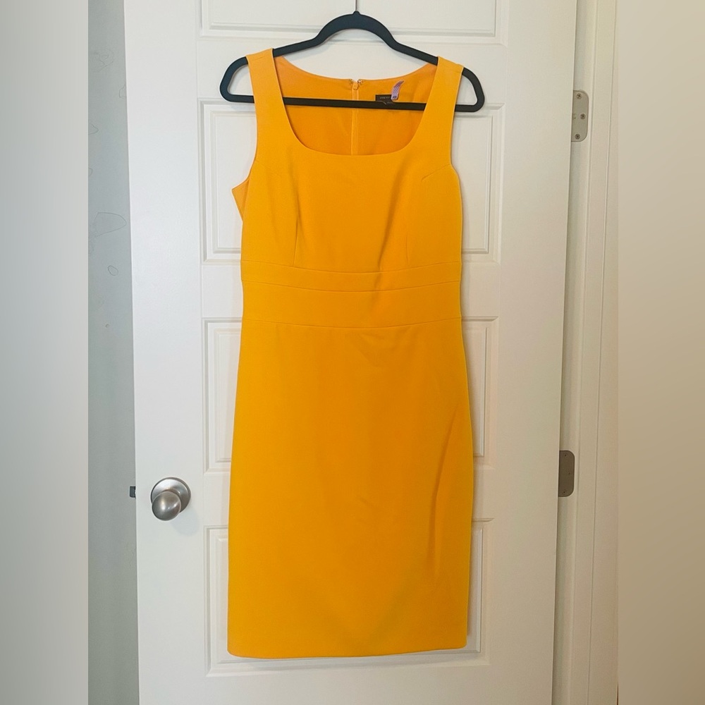 Ann Taylor Sunflower yellow sleeveless sheath dress